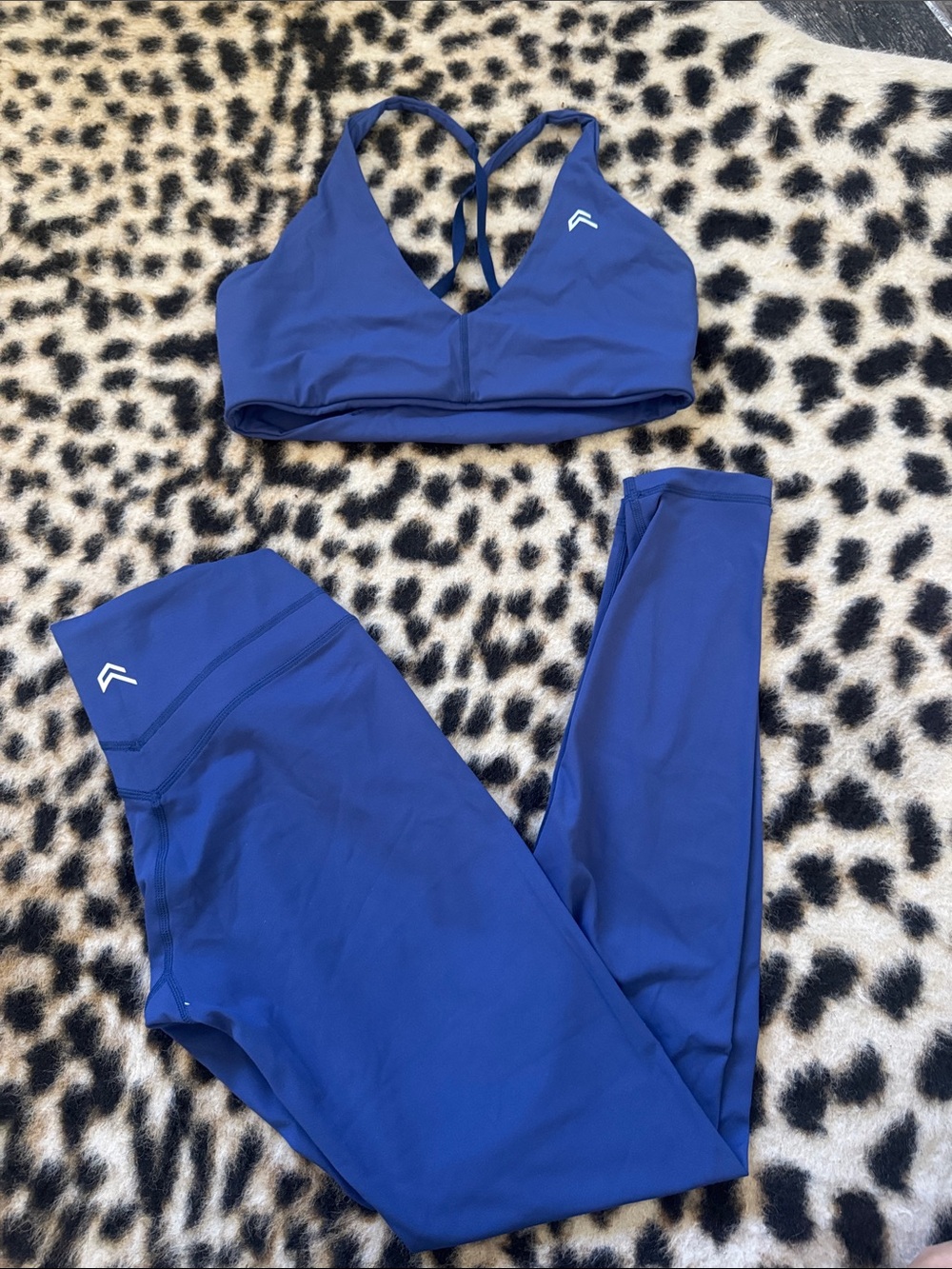 Oner Active Royal Blue unified Leggings & Sports Bra Set